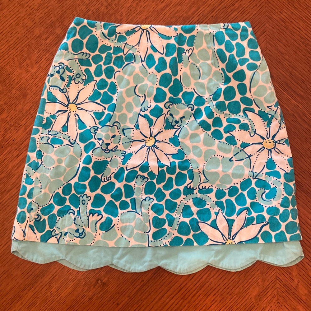 Girls size 6x Lilly Pulitzer skirt Tiger Lily print